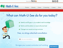 Tablet Screenshot of mathusee.com